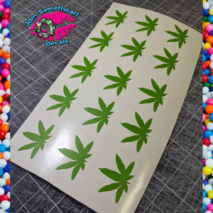 CANNABIS WEED SCATTER DECAL SHEET 6"x3"