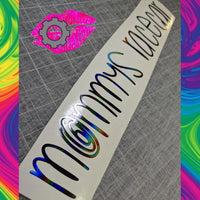 MOMMYS RACECAR DECAL BANNER