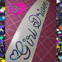 GIRL DRIVEN DECAL BANNER