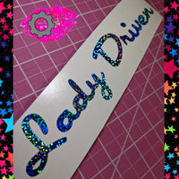 LADY DRIVEN DECAL BANNER