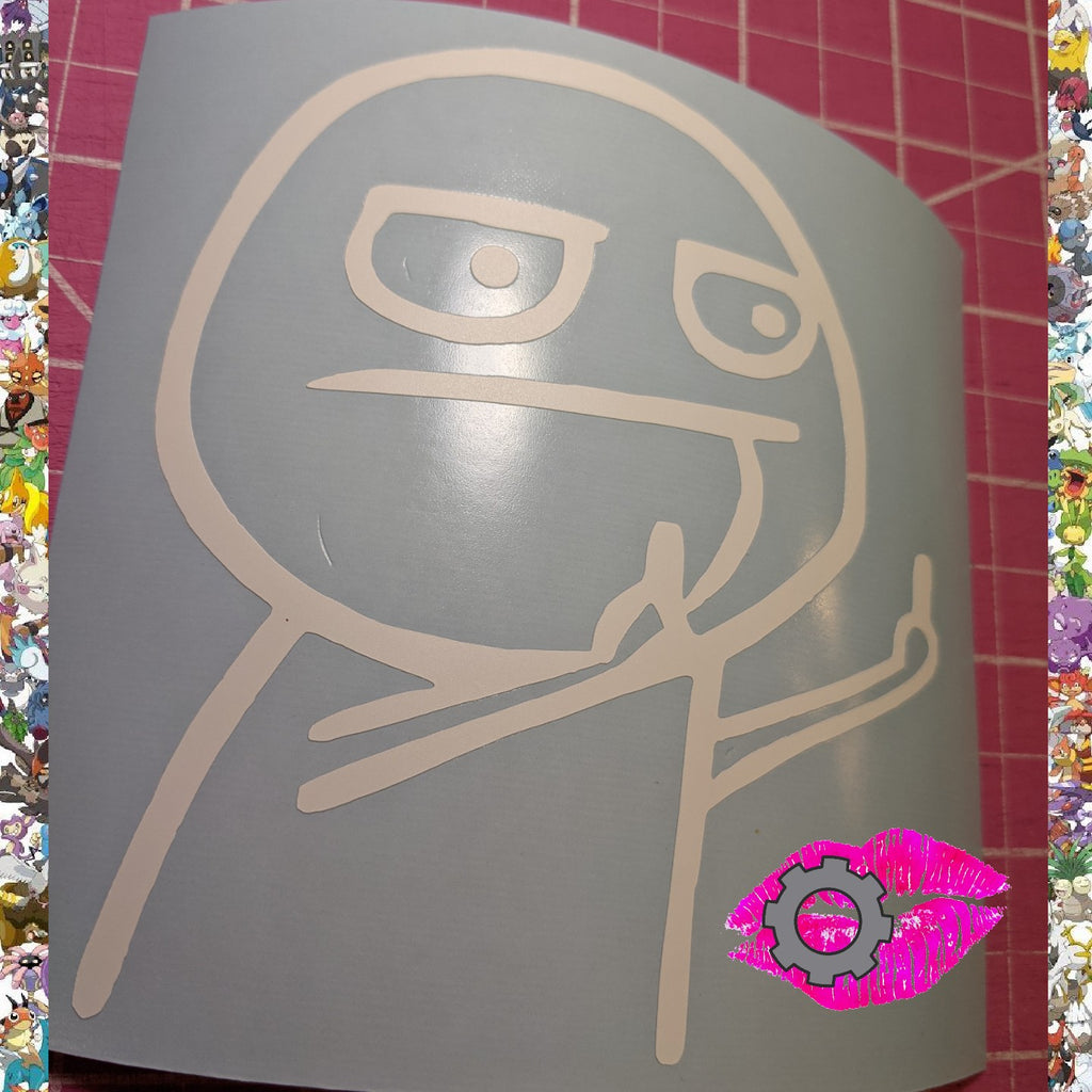 Middle Finger Dude Decal 5"