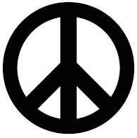 PEACE SIGN DECAL 4''X4''